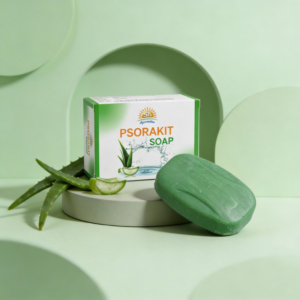 Psorakit Ayurvedic Soap – Herbal Skin Cleansing Bar with Aloe Vera
