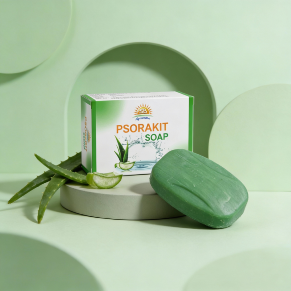 Psorakit Ayurvedic Soap – Herbal Skin Cleansing Bar with Aloe Vera