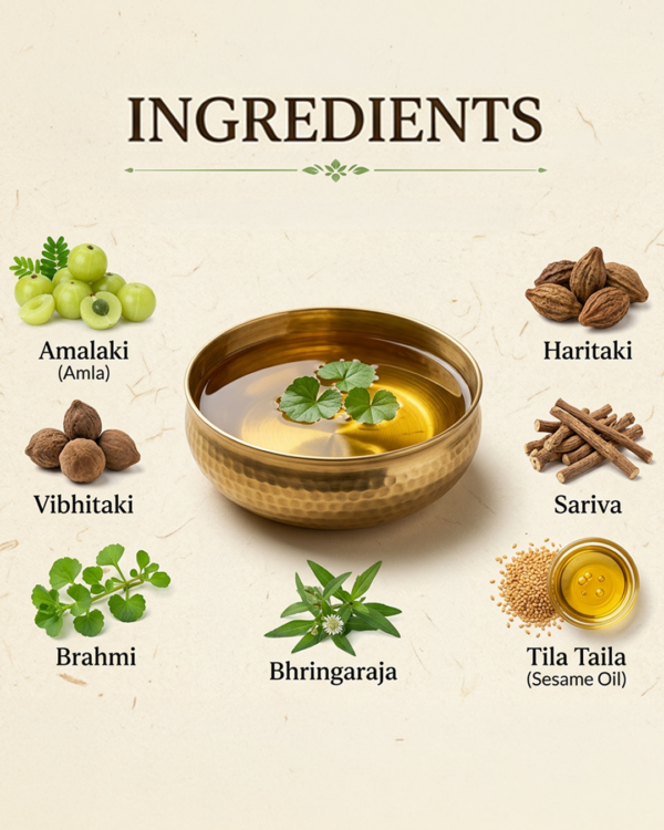 03 Brahmi Taila Ayurvedic Herbal Hair Oil