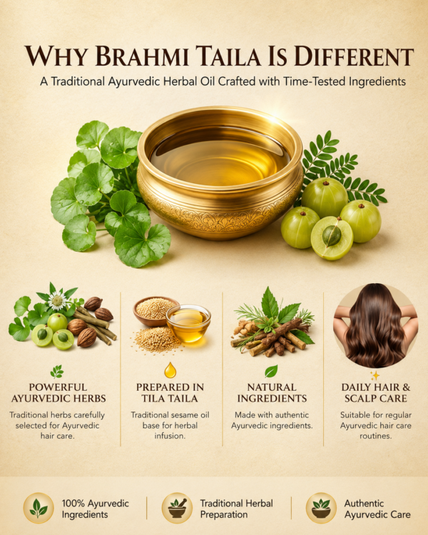 04 Brahmi Taila Ayurvedic Herbal Hair Oil